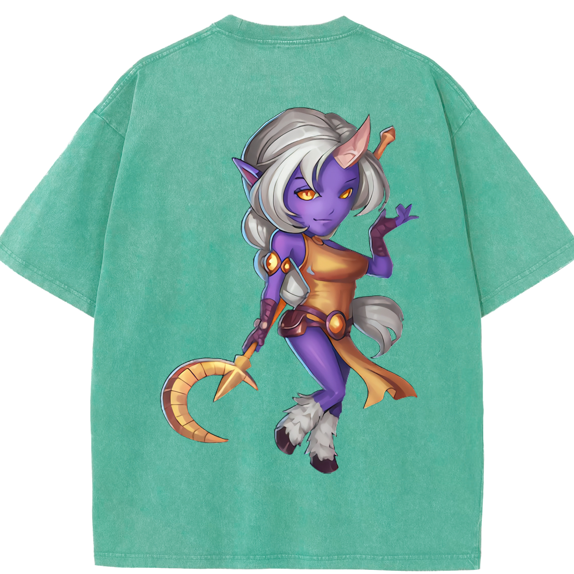 リーグ・オブ・レジェンド League of Legends LOL 綿100% ヴィンテージ風 半袖Tシャツ（背面プリント）